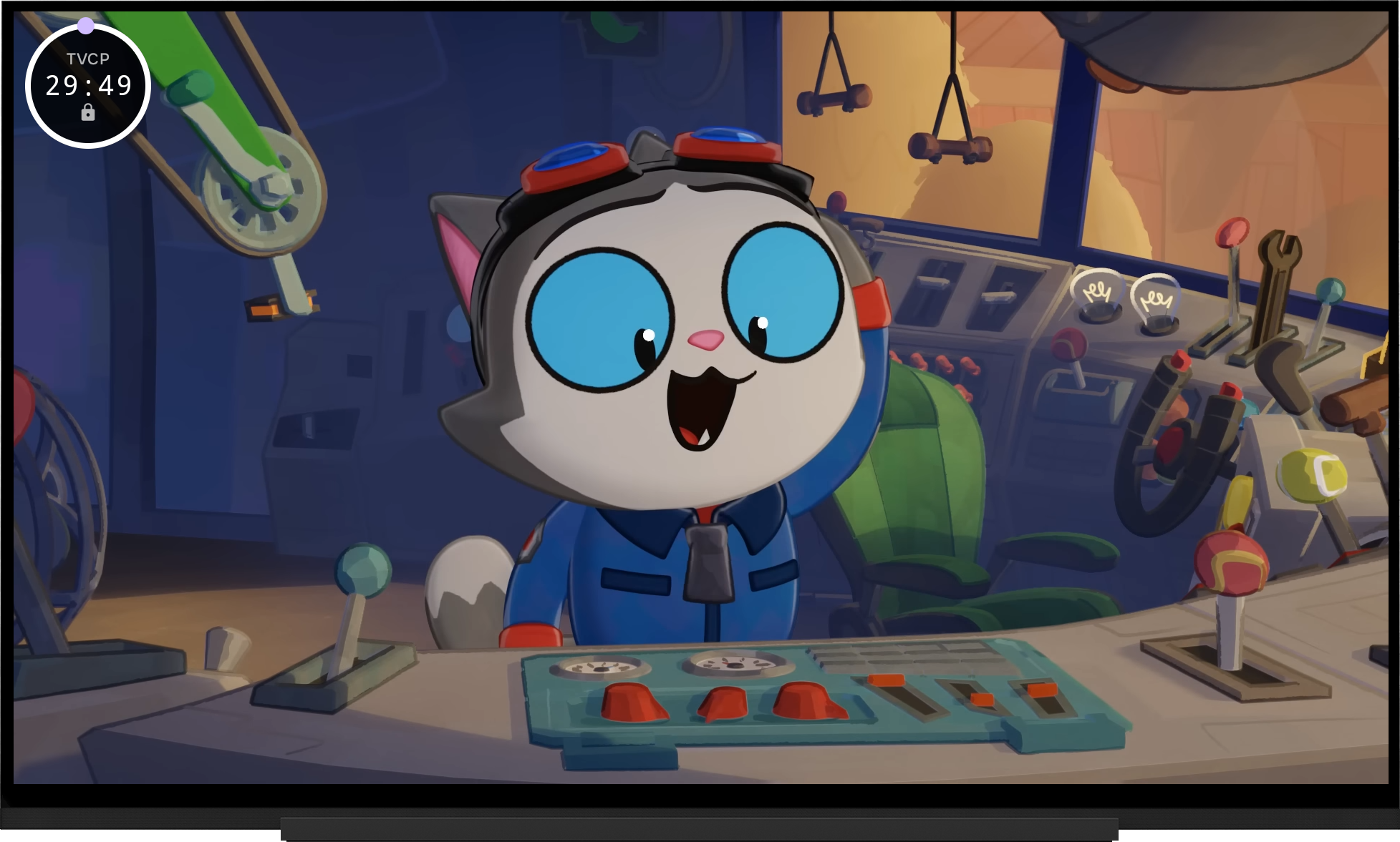 Screen time timer active on TV